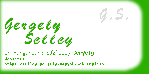 gergely selley business card